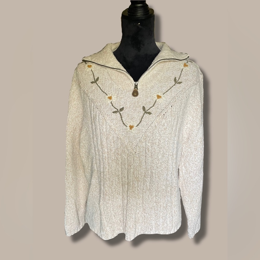 Vintage hand embroidered pullover